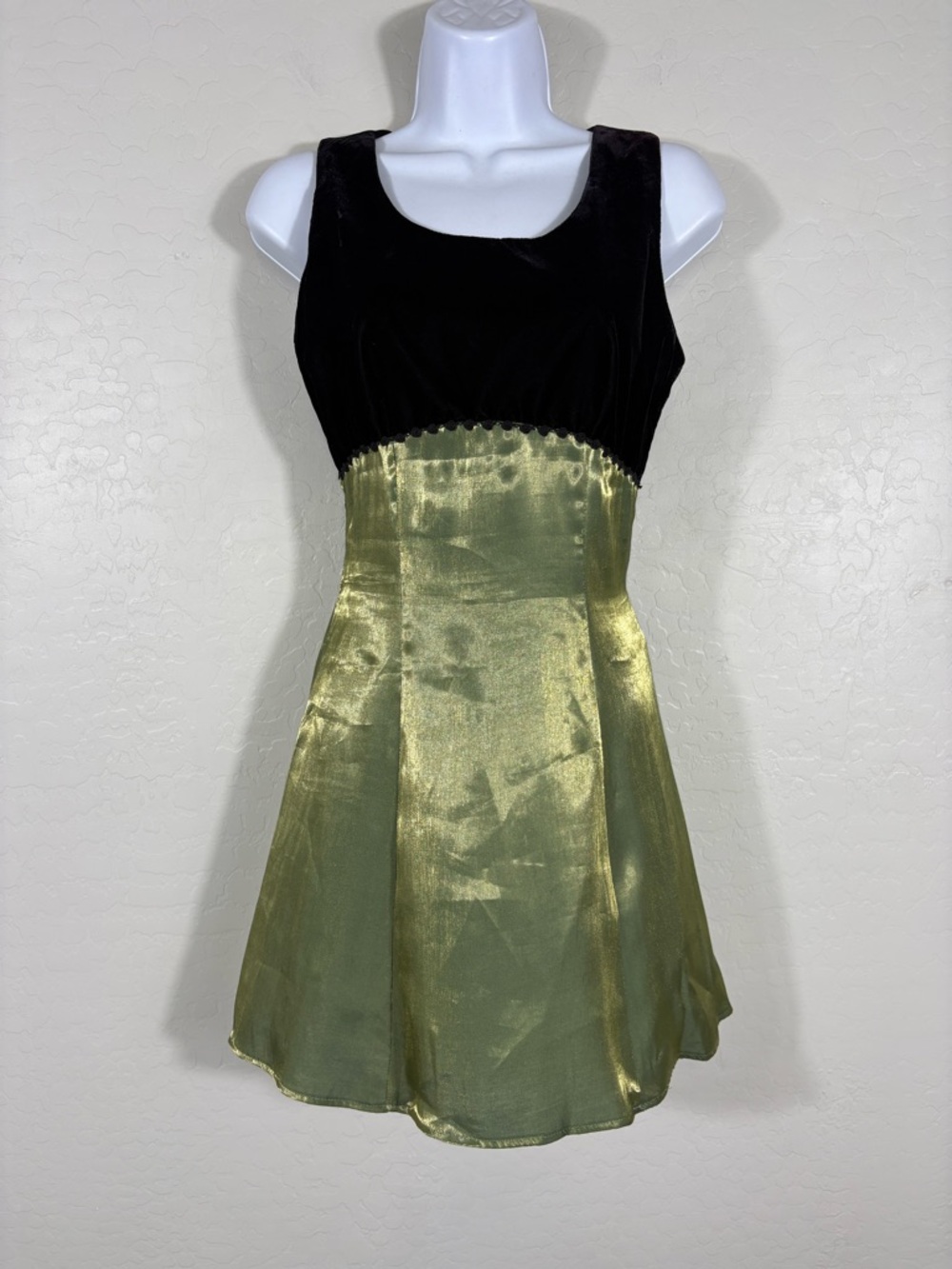 Y2K My Michelle Black Velvet & Shimmer Mini Dress‎ Coquette Fairycore Whimsigoth